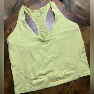 Gymshark x Whitney Simmons sea kelp green cropped tank